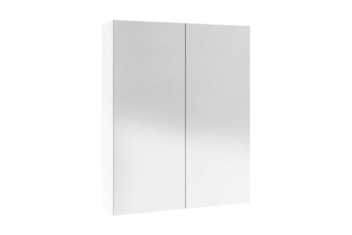 Spegelskåp för badrum vit glänsande 60x15x75 cm MDF - Vit - Förvaring - Badrumsförvaring - Spegelskåp
