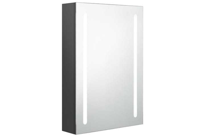 Spegelskåp med LED grå 50x13x70 cm - Grå - Förvaring - Badrumsförvaring - Spegelskåp