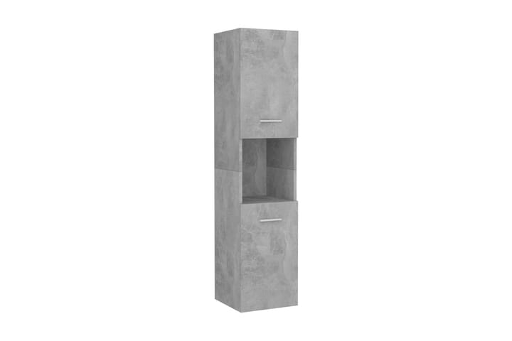 Badrumsskåp betonggrå 30x30x130 cm spånskiva - Grå - Förvaring - Badrumsförvaring - Väggskåp & högskåp