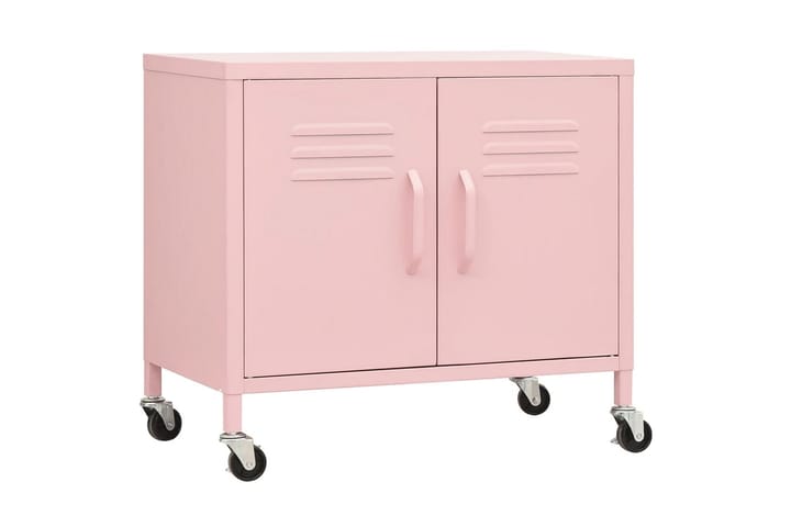 Förvaringsskåp rosa 60x35x49 cm stål - Rosa - Förvaring - Förvaringsmöbler - Byrå - Hurts