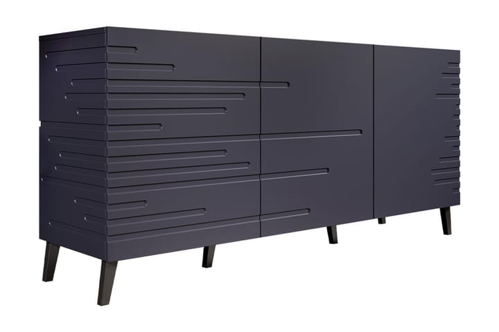 Byrå Demjen 40x155 cm - Marinblå/Svart - Förvaring - Förvaringsmöbler - Byrå