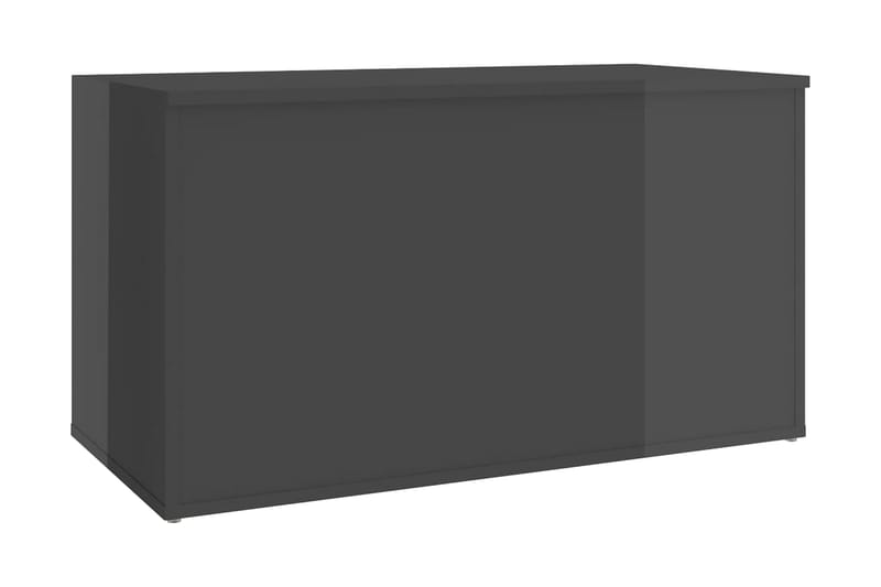 Förvaringskista grå högglans 84x42x46 cm spånskiva - Grå högglans - Förvaring - Förvaringsmöbler - Förvaringskista & sängkista