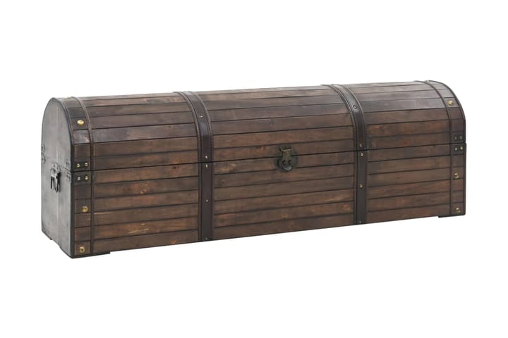 Förvaringskista massivt trä vintagestil 120x30x40 cm - Brun - Möbler - Säng - Sängtillbehör & sänggavel - Sängförvaring