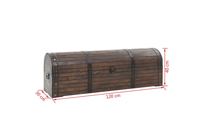 Förvaringskista massivt trä vintagestil 120x30x40 cm - Brun - Förvaring - Förvaringsmöbler - Förvaringskista & sängkista