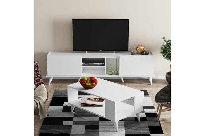 Möbelset Akkrum 34x180 cm - Vit - Förvaring - Förvaringsmöbler - Möbelset för vardagsrum
