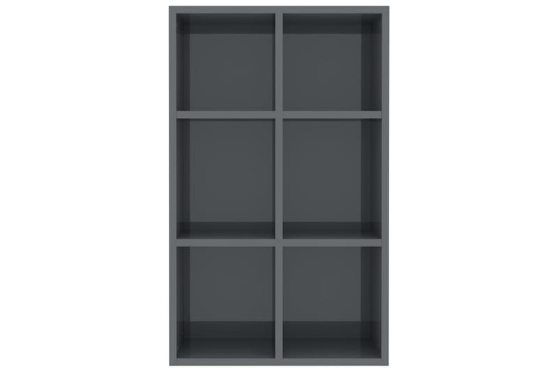 Bokhylla/skänk grå högglans 66x30x97,8 cm spånskiva - Grå - Förvaring - Förvaringsmöbler - Sideboard & skänk