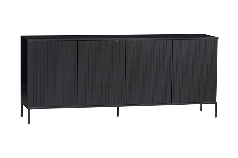 Sideboard Cherepov 44x200 cm - Svart - Förvaring - Garderober & garderobssystem