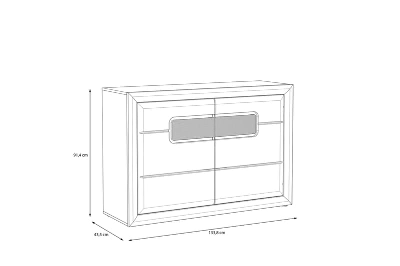 Sideboard Edirne 44x134 cm - Beige/Brun - Förvaring - Förvaringsmöbler - Sideboard & skänk
