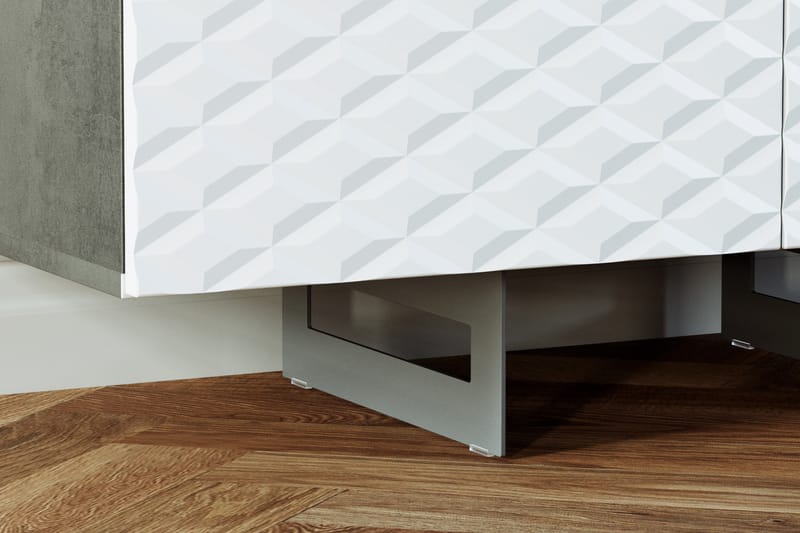 Sideboard Korfu 220x45 cm - Betonggrå/Vit - Förvaring - Förvaringsmöbler - Sideboard & skänk