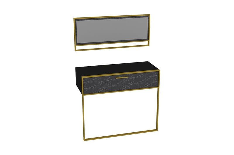 Sideboard Sahriya 90 cm - Guld|Svart - Möbler - Bord & matgrupp - Avlastningsbord & sidobord