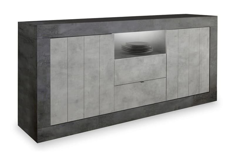 Skänk Calpino 184 cm - Grå - Förvaring - Förvaringsmöbler - Sideboard & skänk
