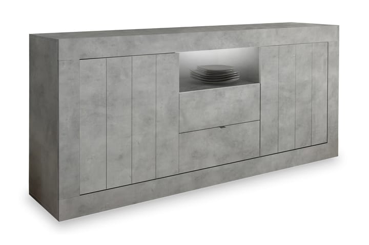 Skänk Calpino 184 cm - Ljusgrå Betong - Förvaring - Förvaringsmöbler - Sideboard & skänk