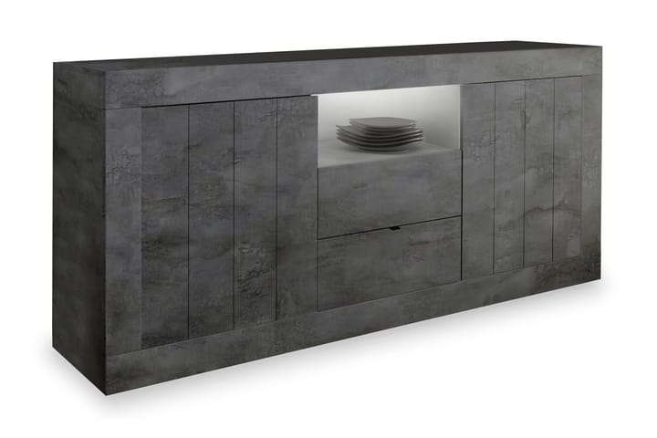 Skänk Calpino 184 cm - Mörkgrå Betong - Förvaring - Förvaringsmöbler - Sideboard & skänk
