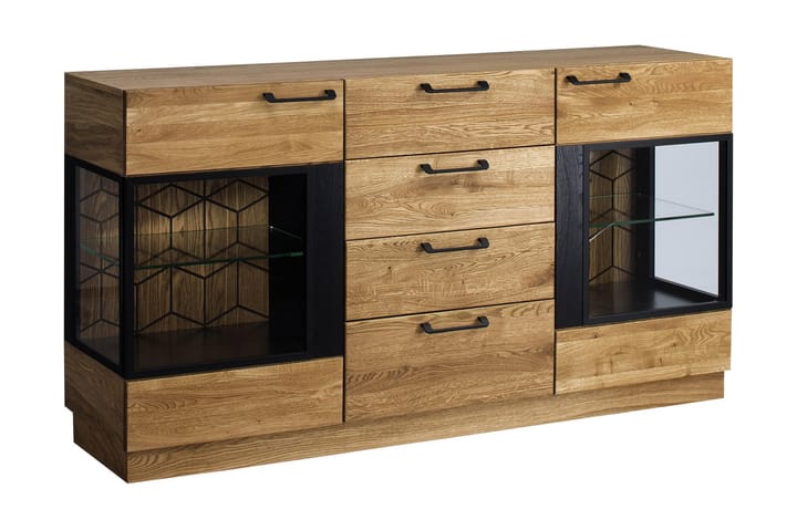Skänk Luxey 170 cm - Trä|Natur|Svart - Förvaring - Förvaringsmöbler - Förvaringskista & sängkista