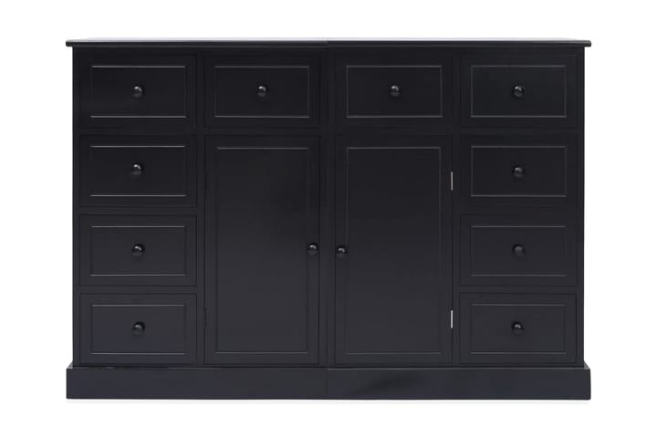 Skänk med 10 lådor svart 113x30x79 cm trä - Svart - Möbler - Soffa - Hörnsoffa