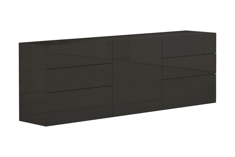 Skänk Metzera 170 cm Dörr + 6 Lådor - Antracit Högglans - Förvaring - Förvaringsmöbler - Sideboard & skänk