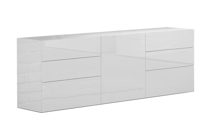 Skänk Metzera 170 cm Dörr + 6 Lådor - Vit Högglans - Förvaring - Förvaringsmöbler - Sideboard & skänk
