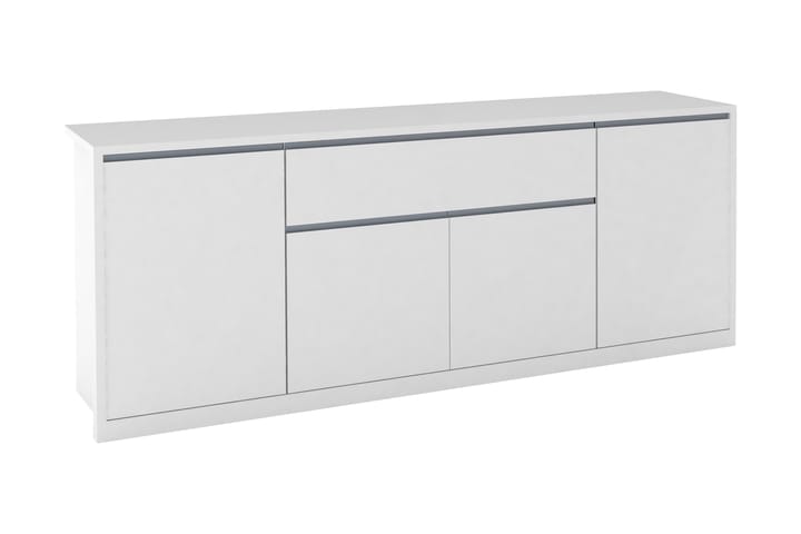 Skänk Metzera 210 cm 4 Dörrar + Låda - Vit Högglans - Förvaring - Förvaringsmöbler - Sideboard & skänk