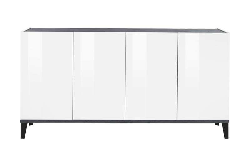 Skänk Sundern 120 cm 4 Dörrar - Antracit/Vit Högglans - Förvaring - Förvaringsmöbler - Sideboard & skänk