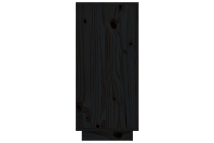 Skänk svart 111x34x75 cm massiv furu - Svart - Förvaring - Förvaringsmöbler - Sideboard & skänk