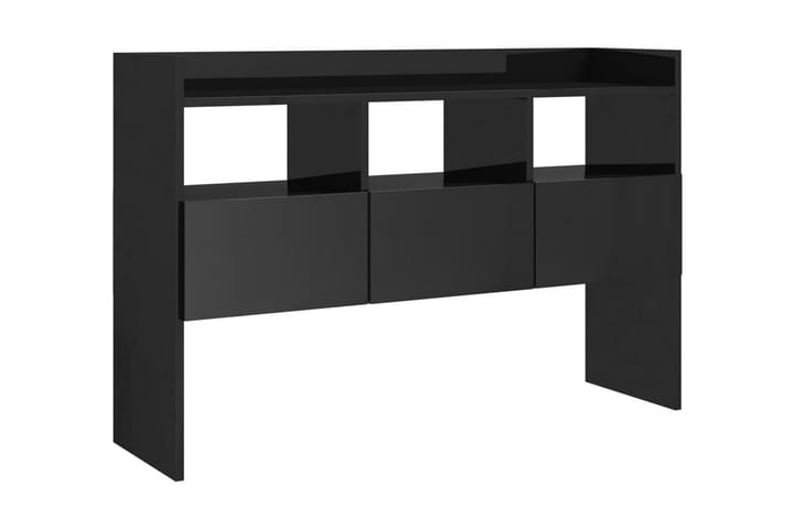 Skänk svart högglans 105x30x70 cm spånskiva - Svart - Förvaring - Förvaringsmöbler - Sideboard & skänk