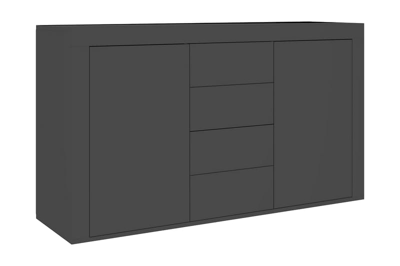Skänk svart högglans 120x36x69 cm spånskiva - Svart - Förvaring - Förvaringsmöbler - Sideboard & skänk