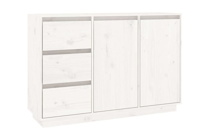 Skänk vit 111x34x75 cm massiv furu - Vit - Förvaring - Förvaringsmöbler - Sideboard & skänk
