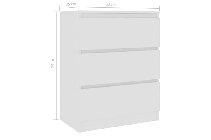 Skänk vit 60x33,5x76 cm spånskiva - Vit - Förvaring - Förvaringsmöbler - Sideboard & skänk