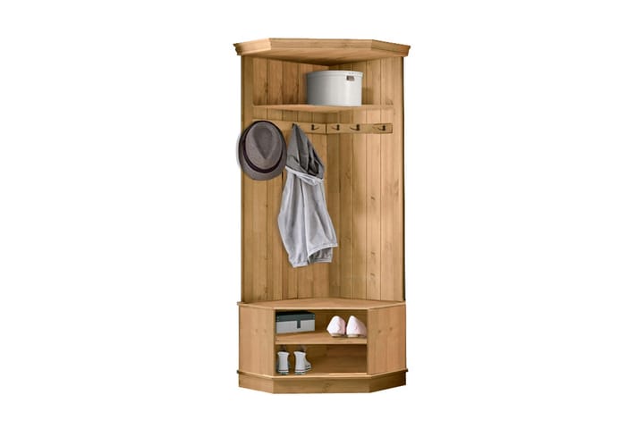 Garderob Monessa 90 cm - Brun - Förvaring - Garderober & garderobssystem - Hörngarderob