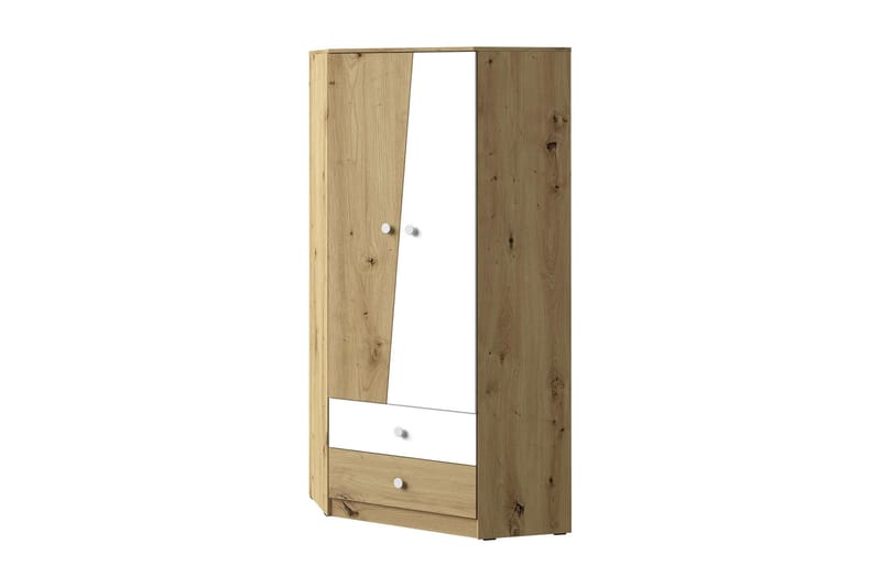 Garderob Staton 87 cm - Natur/Vit - Möbler - Bord & matgrupp - Avlastningsbord & sidobord - Sängbord & nattduksbord