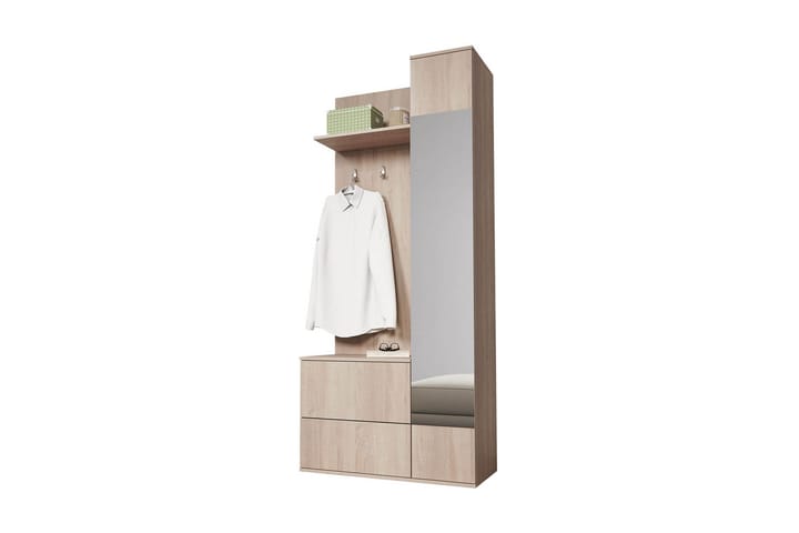 Garderob Green 90x34x195 cm - Beige - Förvaring - Garderober & garderobssystem