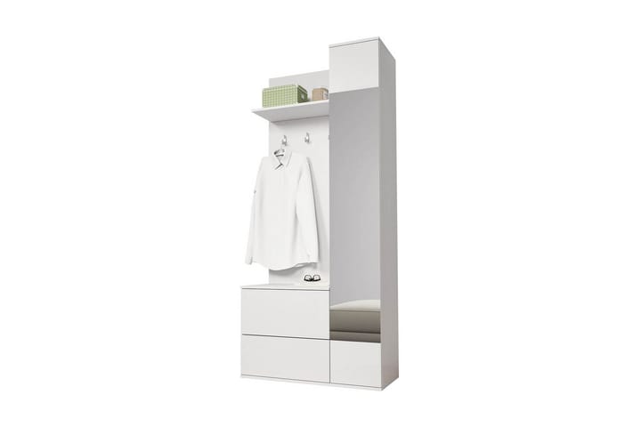 Garderob Green 90x34x195 cm - Vit - Förvaring - Garderober & garderobssystem