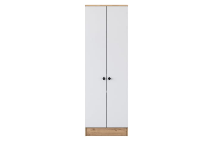 Garderob Hooda 59,8x182,8 cm Brun/Vit - Hanah Home - Förvaring - Garderober & garderobssystem