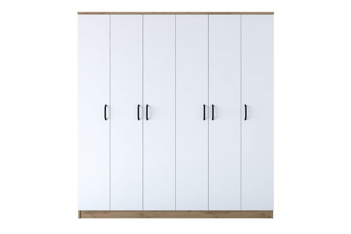 Garderob Jaidul 180x190,8 cm Brun/Vit - Hanah Home - Förvaring - Garderober & garderobssystem