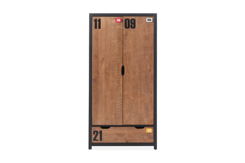 Garderob Leeder 2 Dörrar - Trä|Natur - Förvaring - Garderober & garderobssystem