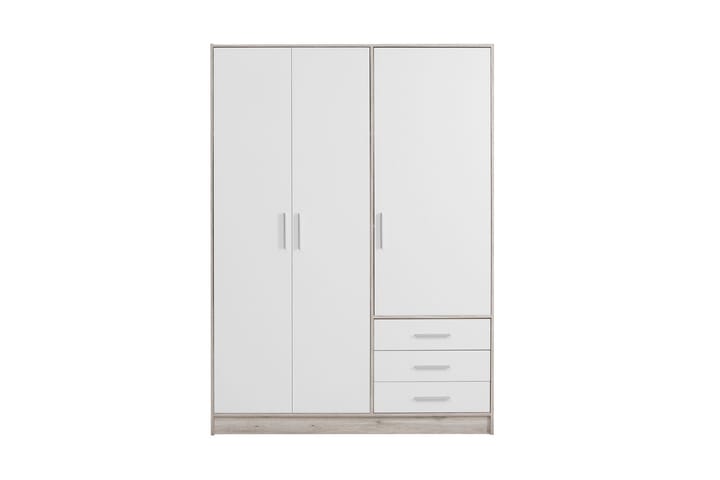 Garderob Lyoth 145 cm - Brun|Vit - Förvaring - Garderober & garderobssystem