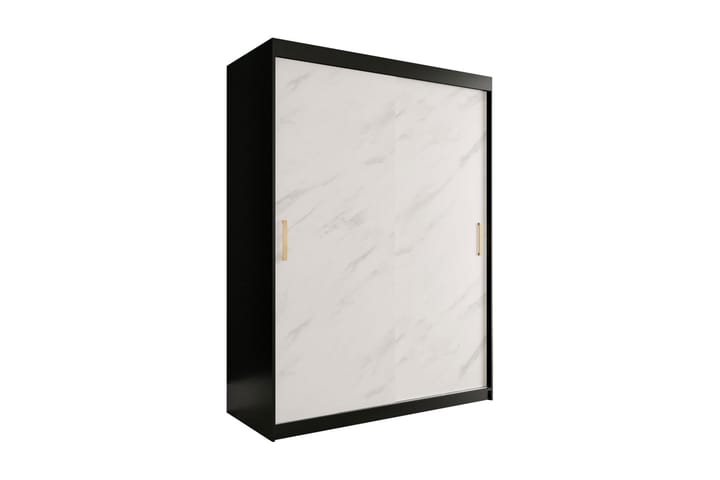 Garderob Marmesa 150 cm Marmormönster - Svart/Vit/Guld - Förvaring - Garderober & garderobssystem