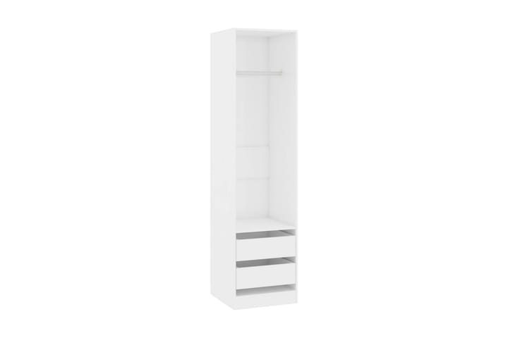 Garderob med lådor vit högglans 50x50x200 cm spånskiva - Vit - Förvaring - Garderober & garderobssystem