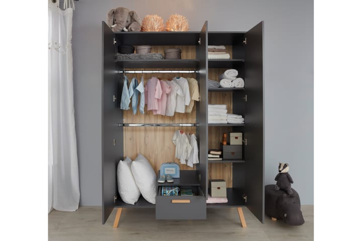 Garderob Pallini - Grå - Förvaring - Garderober & garderobssystem