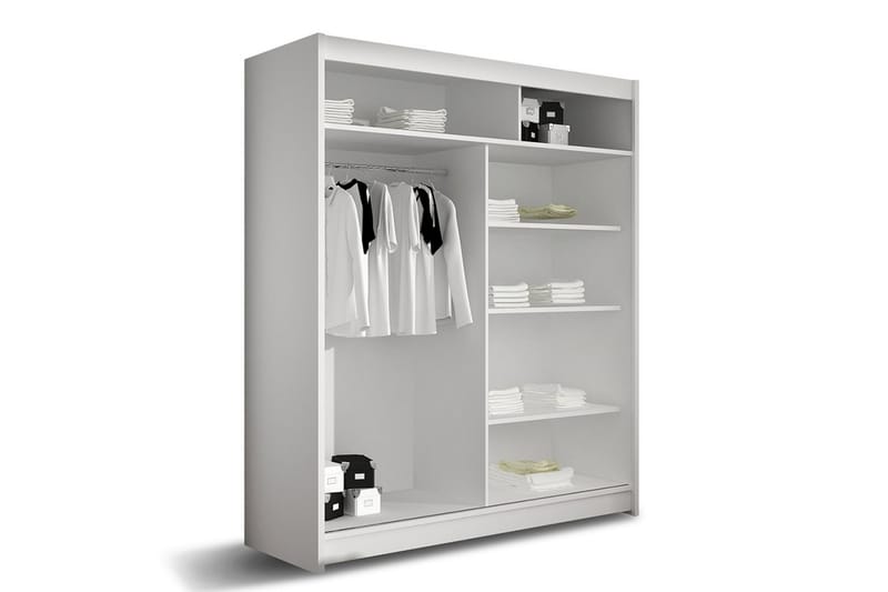Garderob Presto Skjutdörrar Spegel - Vit - Förvaring - Garderober & garderobssystem