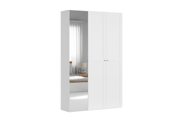 Garderob Sosdala 150x45 cm med Spegel - Vit - Möbler - Säng - Säng med förvaring
