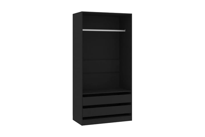 Garderob svart 100x50x200 cm spånskiva - Svart - Förvaring - Garderober & garderobssystem