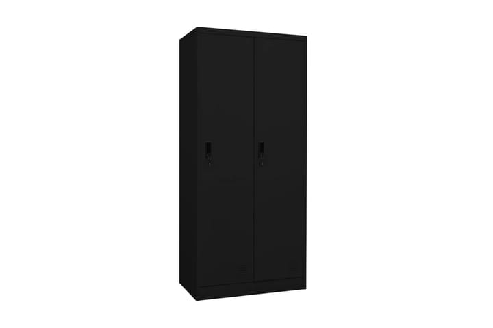 Garderob svart 80x50x180 cm stål - Svart - Förvaring - Garderober & garderobssystem