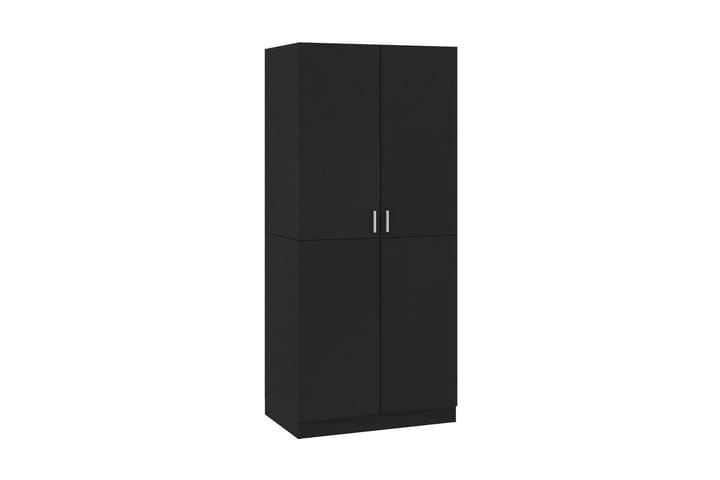 Garderob svart 80x52x180 cm spånskiva - Svart - Förvaring - Garderober & garderobssystem