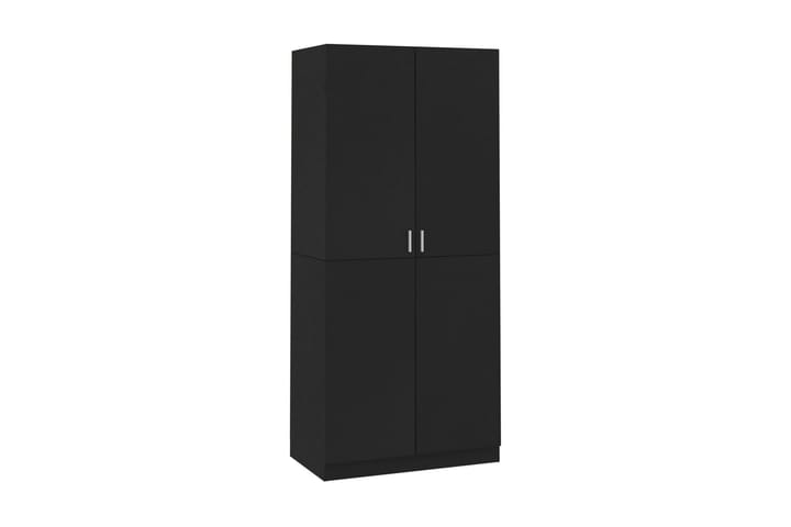 Garderob svart 90x52x200 cm spånskiva - Svart - Förvaring - Garderober & garderobssystem