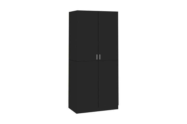 Garderob svart högglans 90x52x200 cm spånskiva - Svart - Förvaring - Garderober & garderobssystem
