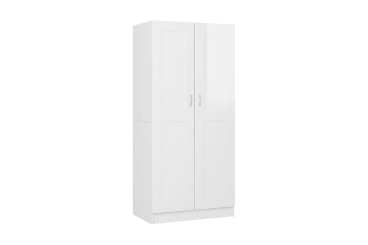 Garderob vit högglans 82,5x51,5x180 cm spånskiva - Vit - Förvaring - Garderober & garderobssystem