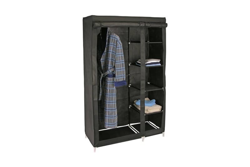 HI Garderob 110x46x178 cm tyg svart - Svart - Förvaring - Garderober & garderobssystem