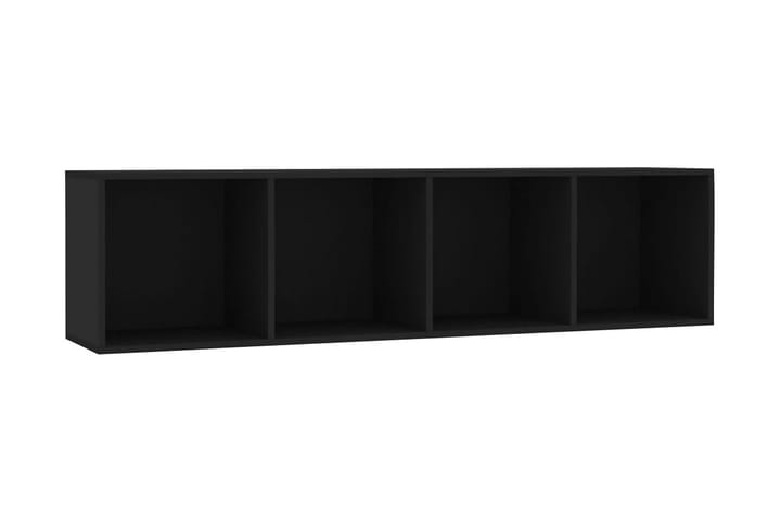 Bokhylla/TV-bänk svart 143x30x36 cm - Svart - Förvaring - Hylla - Bokhylla