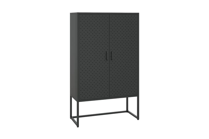 Högskåp svart 80x35x135 cm stål - Svart - Förvaring - Förvaringsmöbler - Sideboard & skänk
